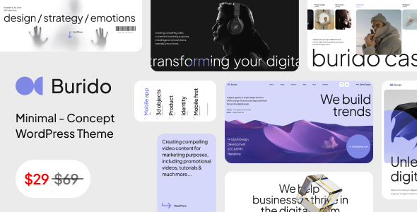 Burido – Minimal Multipurpose WordPress Theme - SharedTutor